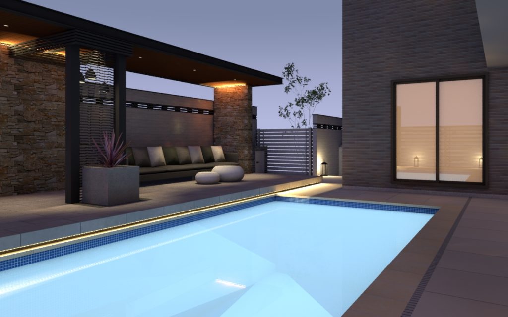 庭にプールがある夢の暮らしを現実に 我が家の庭が美しいリゾートホテルのような空間に エクステリアリフォーム事例no 2 ウチソトスタイル