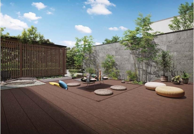 モダンな建物にも調和する、現代風の和の庭デザイン