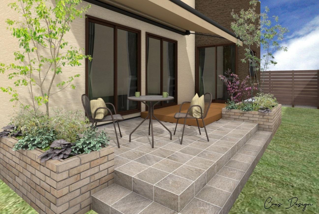 お手入れしやすい植栽レイアウトで、無理なく楽しむ庭づくりを。 お手入れしやすい植栽レイアウトで、無理なく楽しむ庭づくりを。