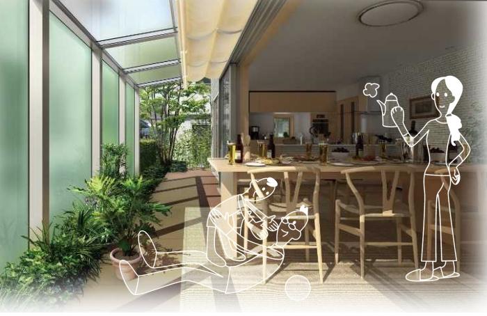 小さな庭スペースを活用する、ウッドデッキを使った庭デザインのアイディア