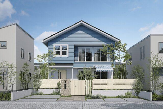 玄関アプローチをより素敵に。木調カラーで目隠しフェンスとコーディネートする。