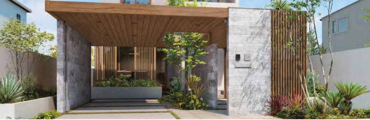 屋根と目隠しフェンスでつくる、おしゃれで快適な玄関アプローチ 屋根と目隠しフェンスでつくる、おしゃれで快適な玄関アプローチ