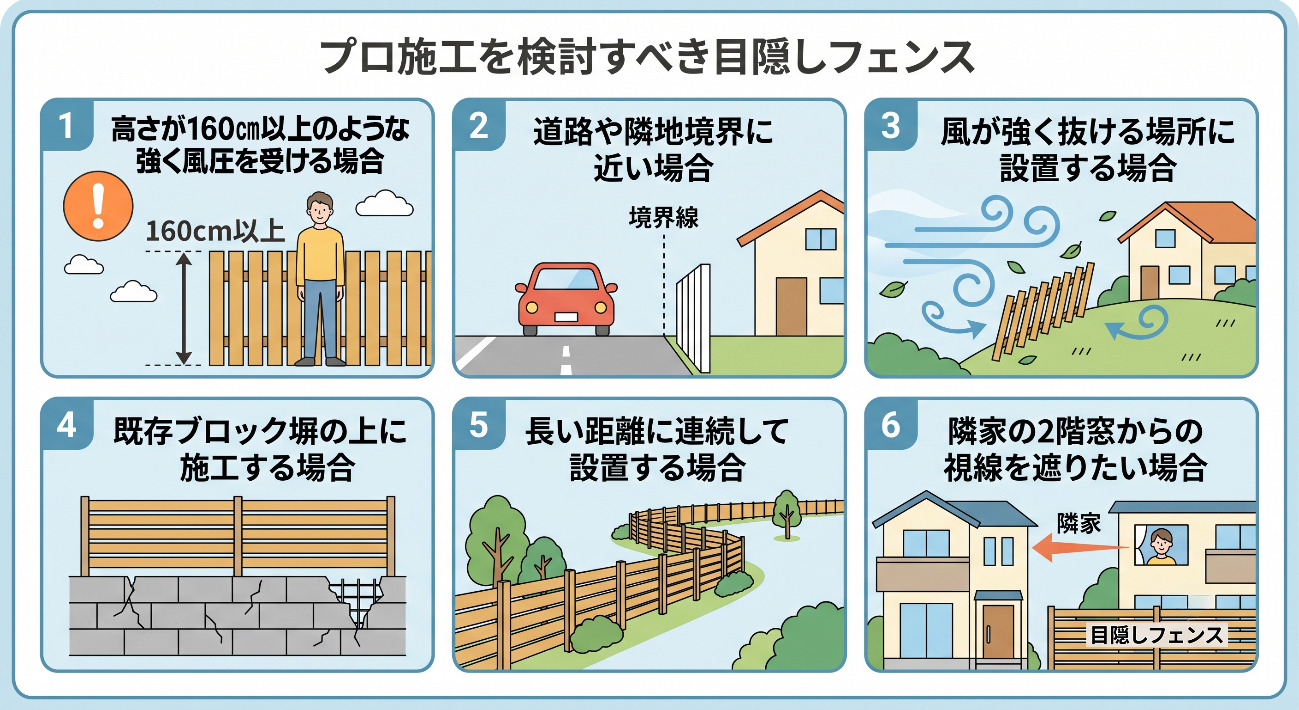 目隠しフェンスをDIYすると後悔する～エクステリア専門の施工店をおススメする理由